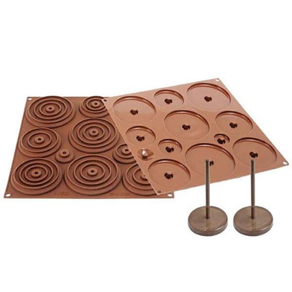 MOIULE EN SILICONE POUR UF COMPOSE EN CHOCOLAT - ø305 H 15 MM