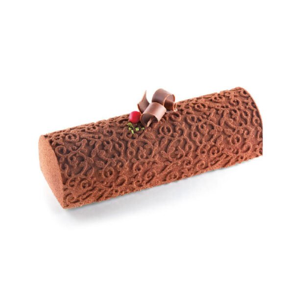KIT BUCHE ARABESQUE05 - MOULE EN SILICONE 250X90 H 70 MM