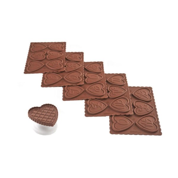 COOKIE ABC -BROWN MOULE EN SILICONE COOKIE ABC+CUTTER IN GIFT