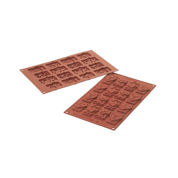 SF196 - MOULE EN SILICONE N. 16 CHOCO TAGS IN LOVE