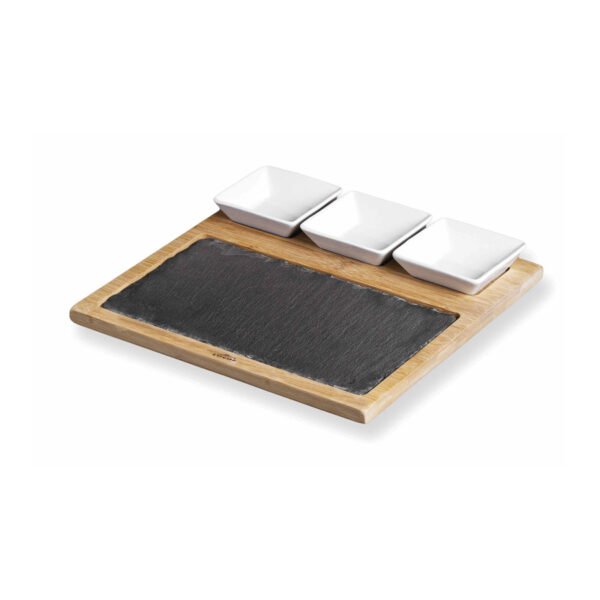 PLATEAU ARDOISE TABLE AVEC CONTENEURS