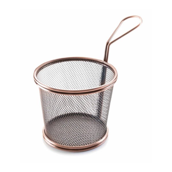 PUCES RONDES PANIER BRONZE D.12X10 CM