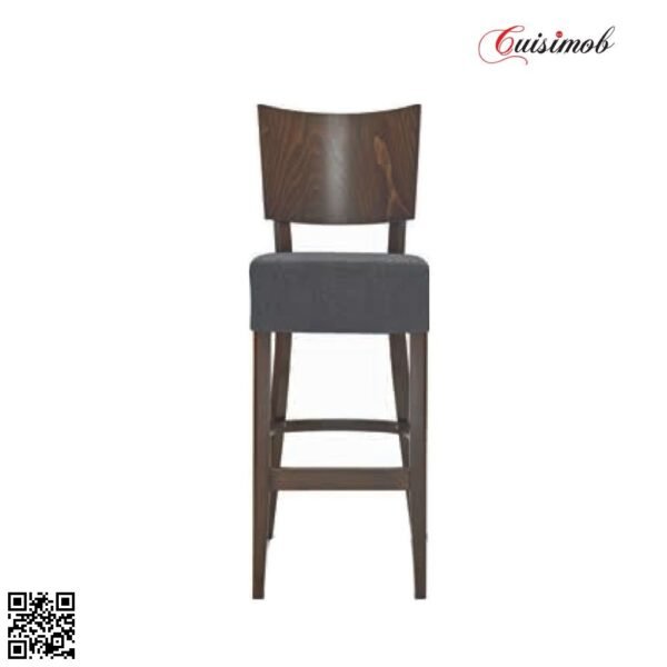 TABOURET EN BOIS ET SIMILI CUIR ANTLIA