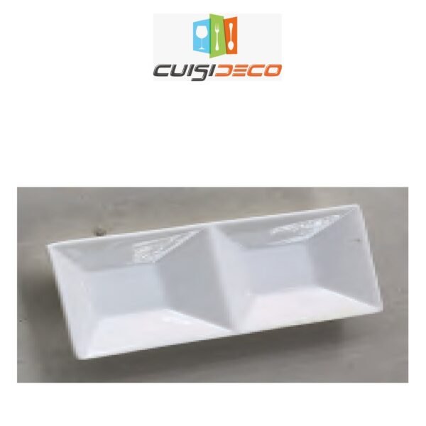 Coupelle rectangulaire 2 compartiments