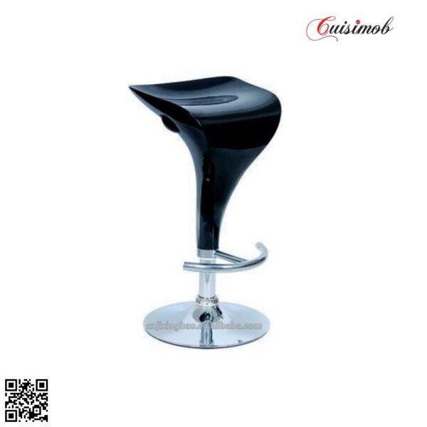 TABOURET EN INOX ET FIBREGLASS MERLOT